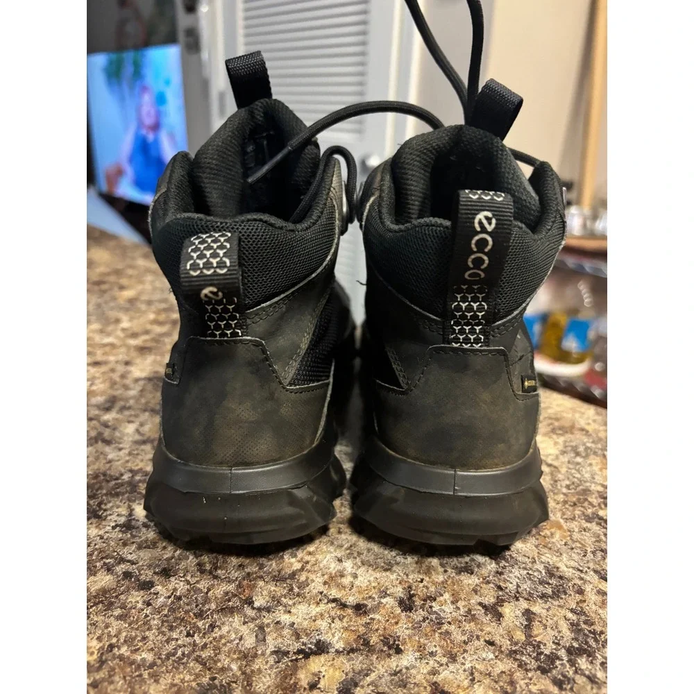 ECCO MX Mid GTX Mens Hiking Boots Black Gore-Tex Waterproof 820223-51052 Size 38